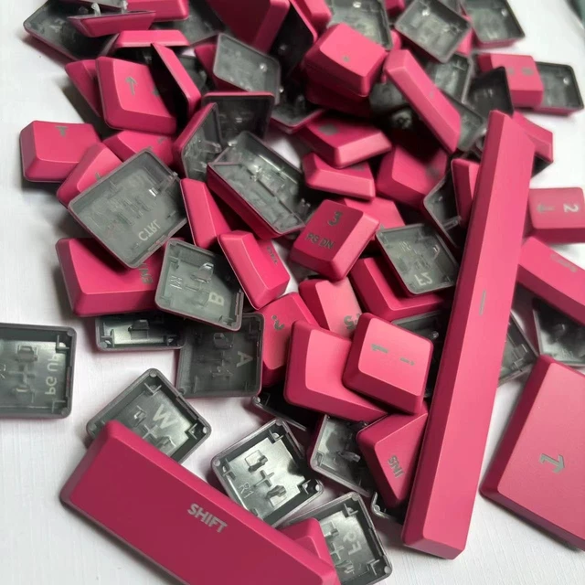 Alt view image 4 of 4 - LZYDD Backlit KeyCap for Logitech G915TKL G915 G913 G815 G813 Keyboard keycaps, 111 Full Keys. Replacement Keycaps DIY Colored Keycaps (Pink)