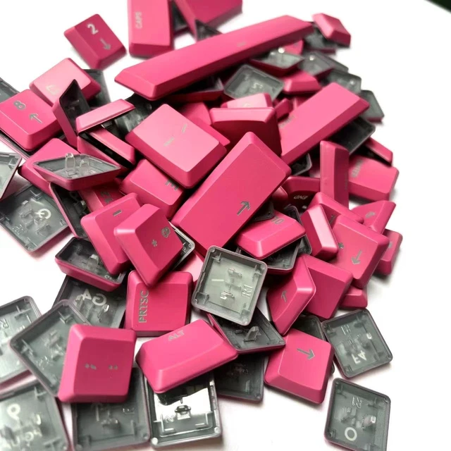 Alt view image 2 of 4 - LZYDD Backlit KeyCap for Logitech G915TKL G915 G913 G815 G813 Keyboard keycaps, 111 Full Keys. Replacement Keycaps DIY Colored Keycaps (Pink)