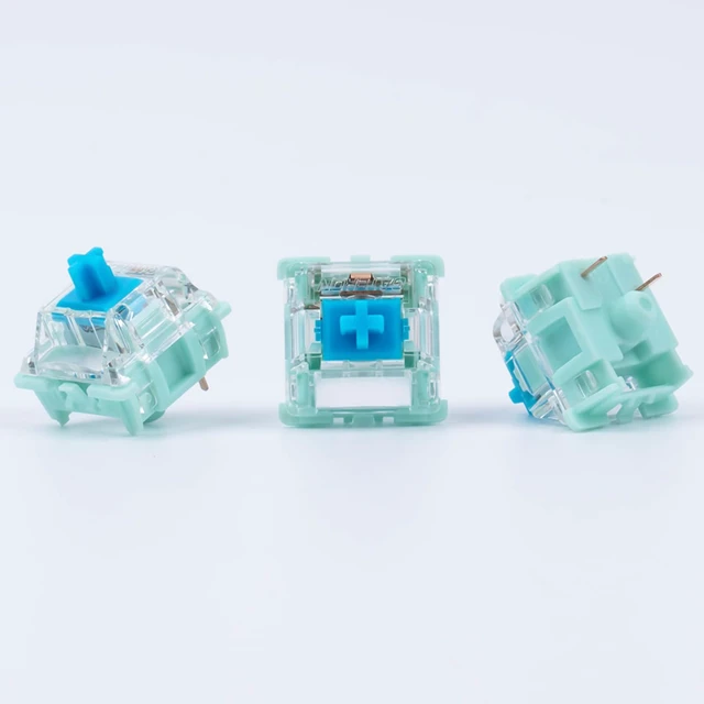 Alt view image 6 of 7 - Gateron Jade 3.0 Double-Stage Spring Blue Switches,3-Pin 60gf Clicky/Pre Lubed for Mechanical KeyboardBlue,90pcs