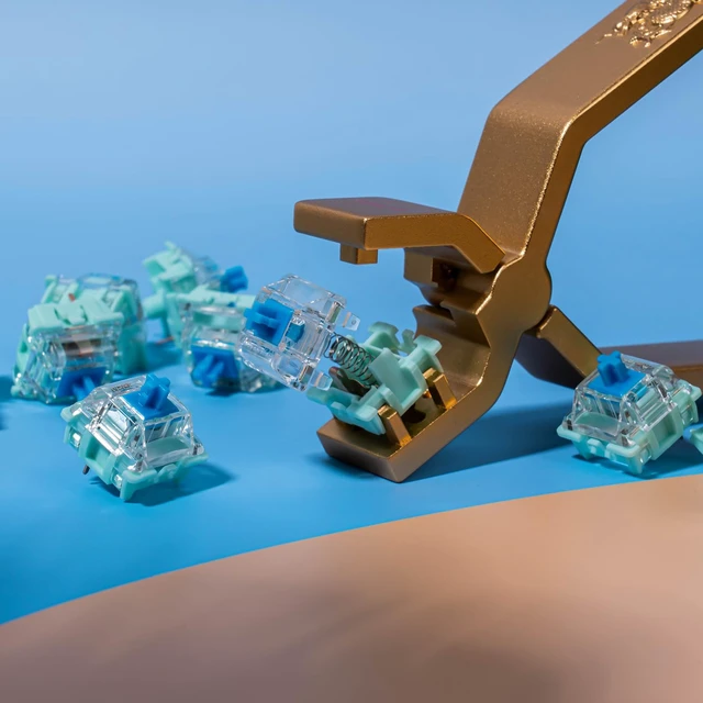 Alt view image 7 of 7 - Gateron Jade 3.0 Double-Stage Spring Blue Switches,3-Pin 60gf Clicky/Pre Lubed for Mechanical KeyboardBlue,90pcs