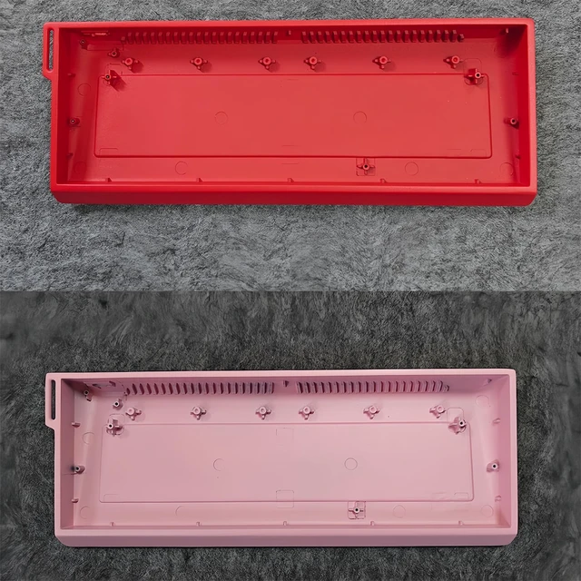 Alt view image 3 of 6 - ZMX H60 Aluminum Keyboard Case,60% Customized Mechanical Gaming Keyboard Housing Compatible with Woot60HE/MADLIONS MAD 60 HE 61Keys Compact Barebones Keyboards DIY (Pink)