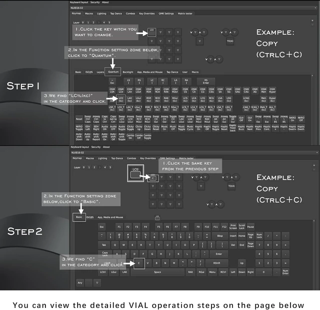 Alt view image 4 of 7 - NLOFIN Macro Pad,Programmable Designer Macro Keyboard, 16 Keys Triple Knob and Screen with Macro Keypad,One Handed Gaming Keyboard for iOS,Windows (Black)