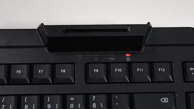 Alt view image 5 of 7 - Cherry Secure Board 1.0 - USB Keyboard Smart Card Reader - Wired - GS Approval - QWERTY Security Keyboard Black