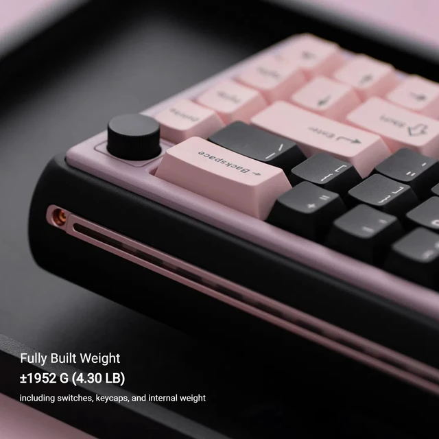 Alt view image 3 of 7 - OOCTPK Chilkey Foxy65 Mechanical Keyboard with Knob, Gasket Mount 65% Aluminum Wireless Mechanical Keyboard, BT5.0/2.4GHz/USB-C, Hot Swappable, RGB Backlit Computer Custom Key Board for PC