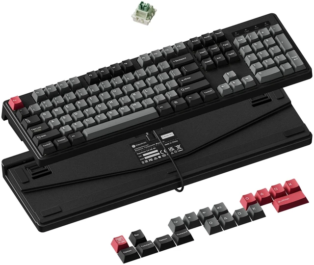 Main image of Keychron C4 HE 8K Full-Size Hall Effect Magnetic Keyboard, Launcher with Rapid Trigger, Wired, Magnetic Switches, Cherry Profile PBT Keycaps for Mac Windows Linux - Black