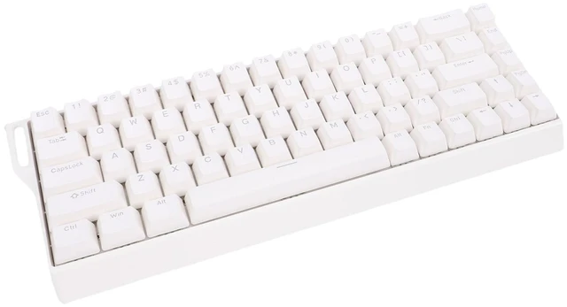 Alt view image 6 of 7 - Glaeptio Mechanical Gaming Keyboard, Wired Wireless 60% RGB Backlit Keyboard with Hall Effect Magnetic Switches and 18 Lighting Modes, for Computer PC Laptop (White)