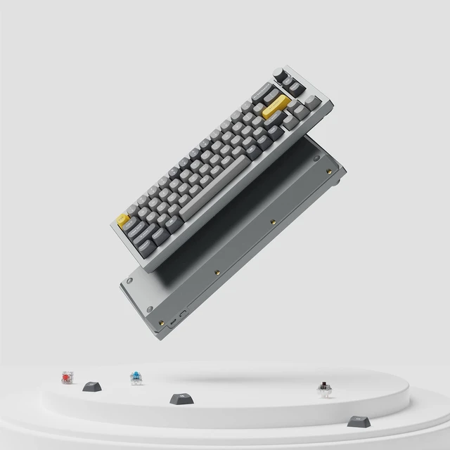 Alt view image 7 of 7 - Keychron Q2 Wired Custom Mechanical Keyboard Knob Version, 65% Layout QMK/VIA Programmable Macro with Hot-swappable Gateron G Pro Red Switch Double Gasket Compatible with Mac Windows Linux (Grey)