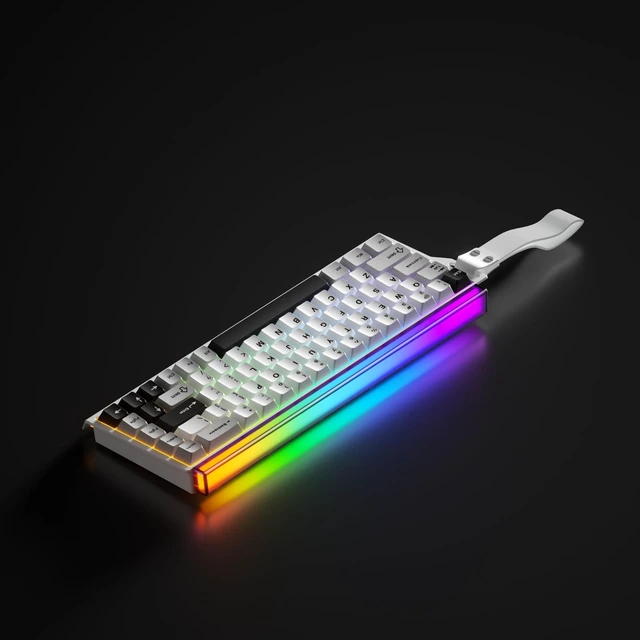 Main image of WEIKAV Hall Effect Keyboard, 68-Key Wired Magnetic Gaming Keyboard with Rapid Trigger, SOCD Snap Tap, 8K Polling Rate, Adjustable Actuation, NKRO, Custom Light Box, RGB Backlit (Black & White)