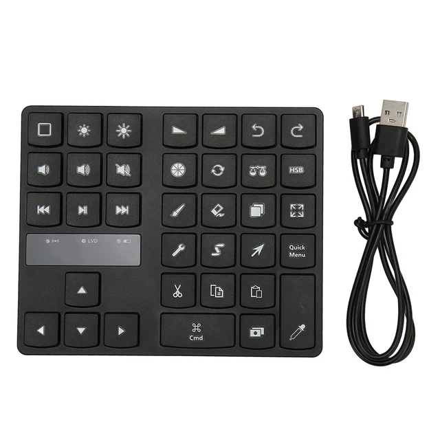 Alt view image 7 of 7 - Goshyda Rechargeable Shortcut Drawing Keyboard for - iOS Compatible, One-Handed Ergonomic 35 Keys