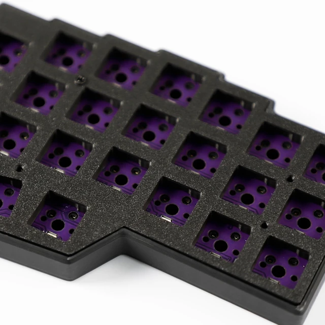 Alt view image 6 of 7 - YMDK Split Keyboard Corne V4.1 46 Keys Ergonomic Hotswappable 40% Layout 3D PLA RGB QMK Vial All Key Programmable Mini Independent Gaming Keyboard Kit