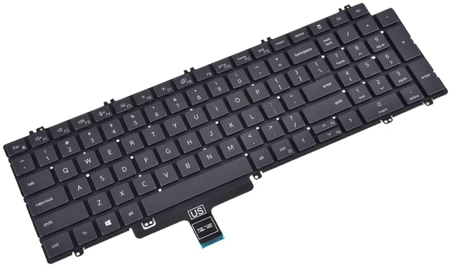 Alt view image 4 of 5 - Replacement Keyboard for Dell Latitude 5520 5530 5540 5521 5531 3540, Precision 3560 3570 3580 3561 3571 3581 7670 7680 7770 7780 Laptop with Backlit US Layout P/N: N7N16 0N7N16