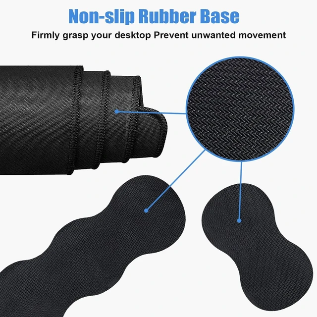 Alt view image 5 of 7 - Ergonomic Keyboard Wrist Rest and Mouse Pad Wrist Rest Set, Large XXL Gaming Mousepad 31.5"x 11.8", Memory Foam, Easy Typing Pain Relief, Multifunctional Desk Mat for Office & Home, Leopard Print