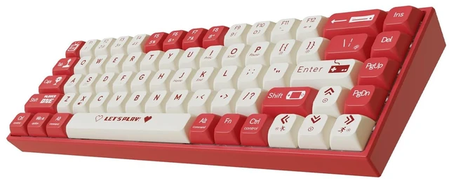 Alt view image 3 of 6 - AK680 Wired Compact Mechanical Keyboard, 68 Keys Red-White Layout, Hot-Swappable Tactile Brown Switch Gaming Keyboard with Multicolor Backlight, Eva Foam Dampening, for Gaming & Typing