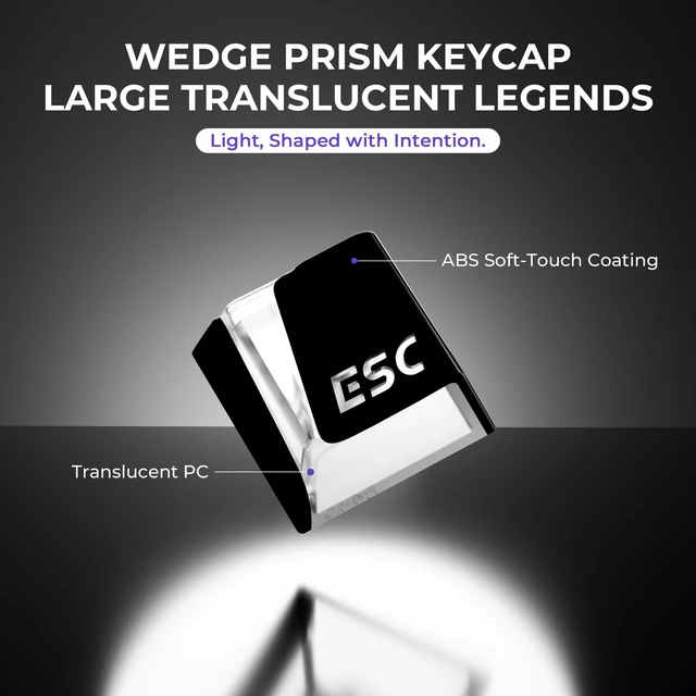 Alt view image 5 of 7 - XVX Trooper63 HE Hall Effect Keyboard,Dual RGB Aluminum Phantom Black | Hall effect magnetic switches, dual north-south RGB, CNC aluminum, 64 keys with arrows, hot-swap, wired only, matte black