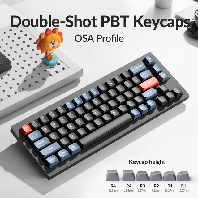 Alt view image 7 of 7 - Keychron V2 Wired Custom Mechanical Keyboard, 65% Layout QMK/VIA Programmable Macro with Hot-swappable K Pro Brown Switch Compatible with Mac Windows Linux (Carbon Black - Non-Transparent)