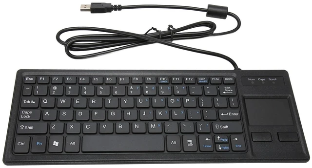 Main image of Pomya Wired Keyboard with Touchpad, Thin USB Keyboard Trackpad Combo Support HUB Function, Portable Scissors Keyboard with Trackpad for Industrial, Mini Compact Touch Keyboard