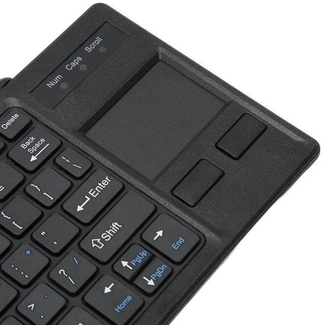 Alt view image 7 of 7 - Pomya Wired Keyboard with Touchpad, Thin USB Keyboard Trackpad Combo Support HUB Function, Portable Scissors Keyboard with Trackpad for Industrial, Mini Compact Touch Keyboard