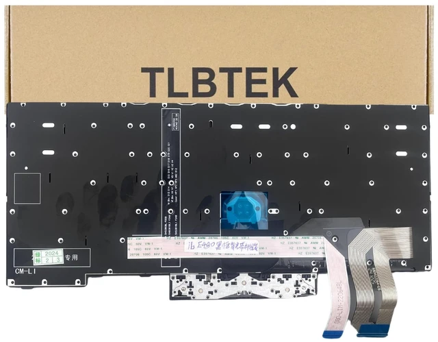 Alt view image 2 of 7 - TLBTEK Backlight Keyboard Replacement Compatible with Lenovo IBM ThinkPad P43S E480 E490 E495 L380 L390 L480 L490 T480S T490 T495 S2 3rd TP00091A,ThinkPad T14 Gen 1 Gen 2, P14S Gen 1 Gen 2 Laptop