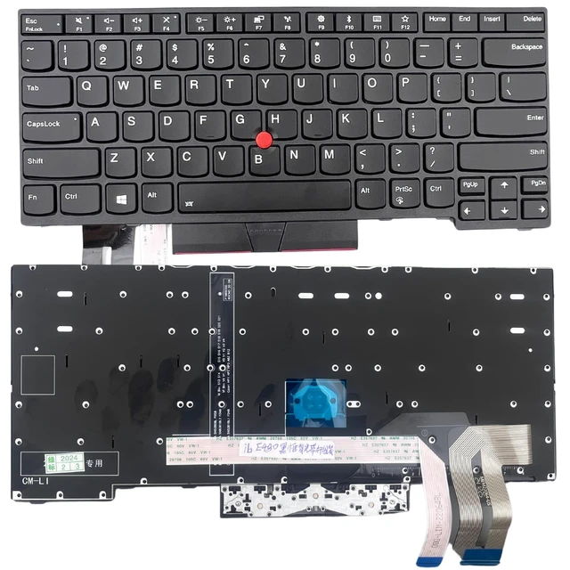 Alt view image 7 of 7 - TLBTEK Backlight Keyboard Replacement Compatible with Lenovo IBM ThinkPad P43S E480 E490 E495 L380 L390 L480 L490 T480S T490 T495 S2 3rd TP00091A,ThinkPad T14 Gen 1 Gen 2, P14S Gen 1 Gen 2 Laptop