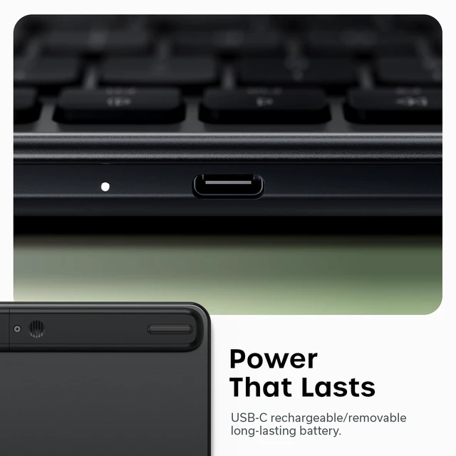 Alt view image 6 of 7 - Satechi Slim EX1 Wireless Keyboard, 4-in-1 Connectivity, Space Black | 3 Bluetooth plus 2.4 GHz, instant OS remap, rechargeable battery, for Mac, Windows, Android