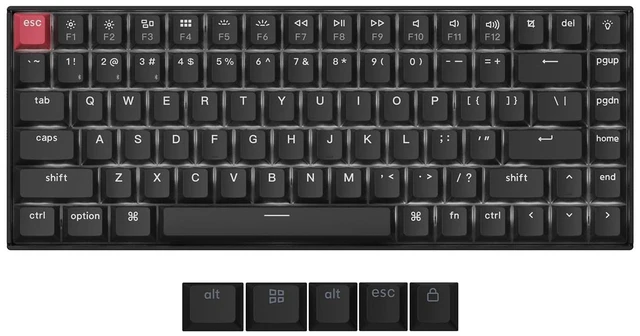 Main image of Keychron K2 QMK Wireless Mechanical Gaming Keyboard, 75% Layout with Super Brown Switch, White LED Backlight Rechargeable Wired Bluetooth Professional Office Keyboard for Mac/Windows, Version 3