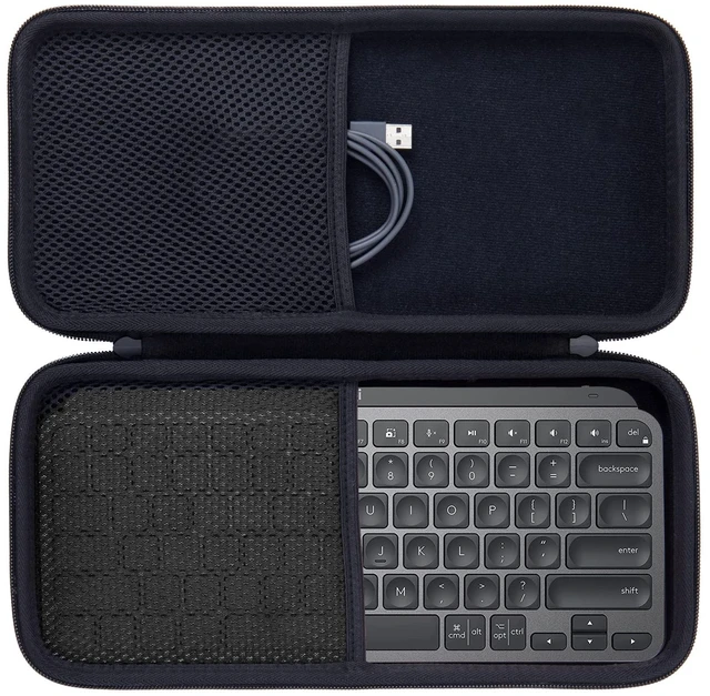 Main image of Aenllosi Hard Case for Logitech MX Keys Mini Advanced Keyboard, Black | EVA hard shell, Water-resistant design, Impact-resistant design, Protective case only