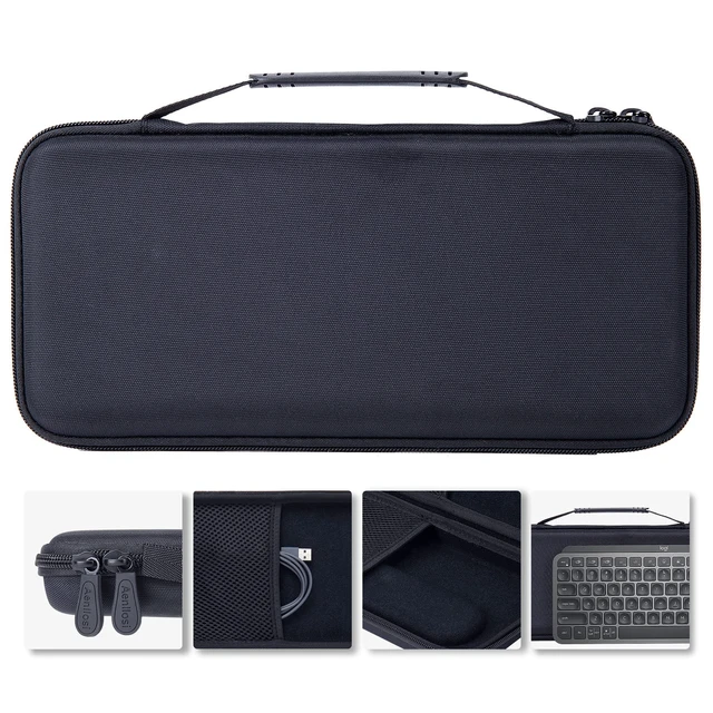 Alt view image 4 of 7 - Aenllosi Hard Case for Logitech MX Keys Mini Advanced Keyboard, Black | EVA hard shell, Water-resistant design, Impact-resistant design, Protective case only