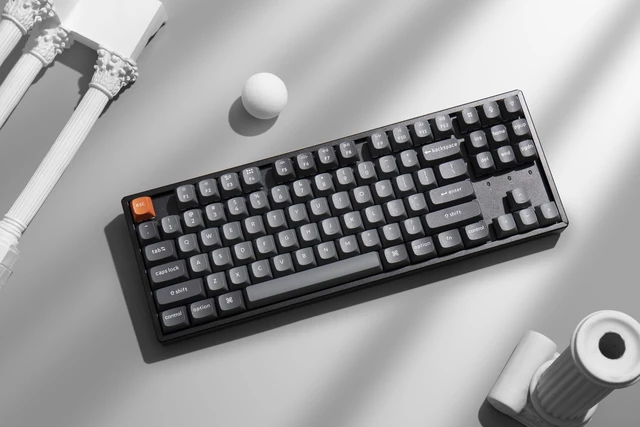 Alt view image 2 of 7 - Keychron K8 Max QMK Wireless Custom Mechanical Keyboard, TKL 80% Layout Bluetooth 5.1/2.4G/USB-C Programmable, White Backlit Super Banana Switch NKRO Gaming Keyboard for Mac/Windows/Gamers