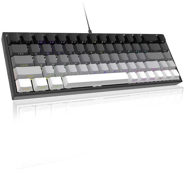 Main image of ZIPFORCE 68-Key Mechanical Keyboard, Blue Liner Switches, Type-C Wired Connection, Multi-Color Mixed Backlight, PBT Keycaps, 100 Million Keystroke Lifespan, Hot Swappable Compact Gaming Keyboard