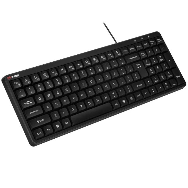 Alt view image 2 of 7 - MC-519 Full Size Wired Keyboard USB Plug-and-Play Windows - Black | Full-size keyboard, Media Hotkeys, Foldable Stands, Windows PC and laptops compatible