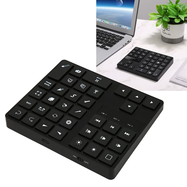 Alt view image 7 of 7 - One-Handed Ergonomic Keyboard, 35 Customizable Shortcuts for Drawing Design, Wired Mini Keyboard for Tablet Computer
