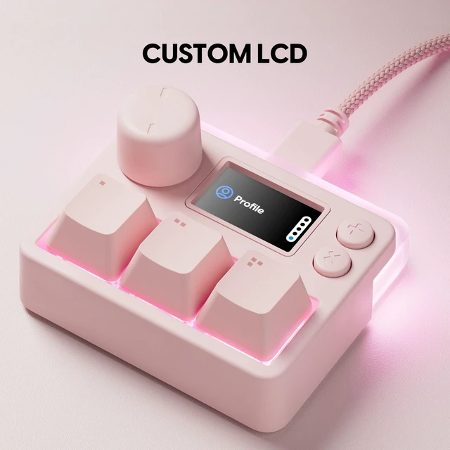 Alt view image 6 of 7 - Pulsar Gaming Gears Pulsar Lab XPAD Mini 3-Key OSU Gaming Keypad, Pink | Compact 3-key OSU gaming keypad with up to 8,000Hz polling rate and 0.1ms low latency for fast, precise rhythm game inputs.