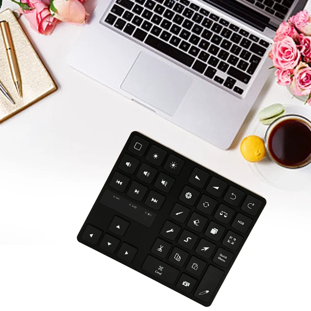 Alt view image 6 of 7 - One-Handed Ergonomic Keyboard, 35 Customizable Shortcuts for Drawing Design, Wired Mini Keyboard for Tablet Computer