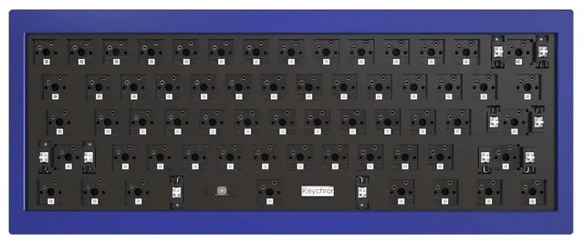 Main image of Keychron Q4 Wired Custom Mechanical Keyboard Full Aluminum Barebone Version, Hot-Swappable 60% Layout, Double-Gasket DIY Kit, QMK/VIA Programmable Macro Compatible with Mac Windows Linux - Blue