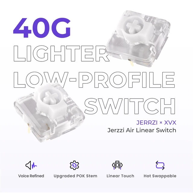 Alt view image 3 of 7 - XVX L75 Air 75% Low Profile Wireless Mechanical Keyboard, Hot-Swap, White | 75% aluminum low profile, tri-mode Bluetooth 2.4G USB-C, hot swap, shine-through caps, 620g, Windows macOS Linux