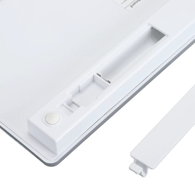 Alt view image 7 of 7 - BT Bilingual Keyboard, Ergonomic Slim Wireless Keyboard with Scissor Switch for PC Laptop Tablet Smartphone Silver ABS Aluminum Alloy 28.5 x 12 x 2cm