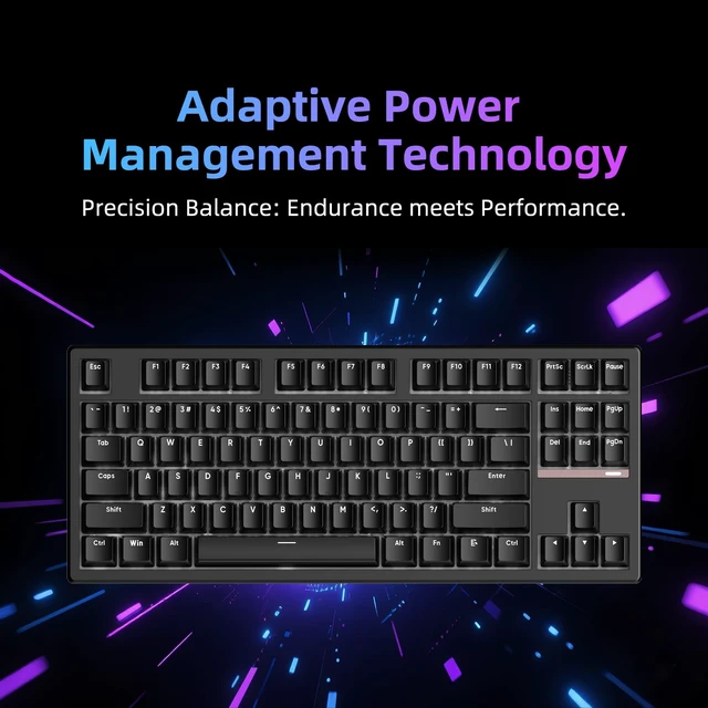 Alt view image 2 of 7 - IROK FE87 V2 Wired TKL Layout Mechanical Keyboard, Support SODC, Gasket Structure, Hot Swappable, Gaming Keyboard (Black/Twilight Smoke Switch)