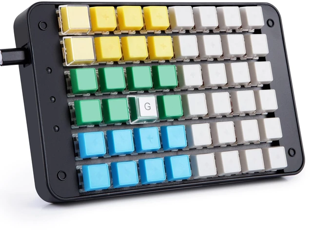 Main image of Koolertron One Handed Macro Mechanical Keyboard 48-Key | Fully programmable, 32 advanced macros,RGB backlit,USB Mini,ideal for gamers, cashiers, designers, and video editors