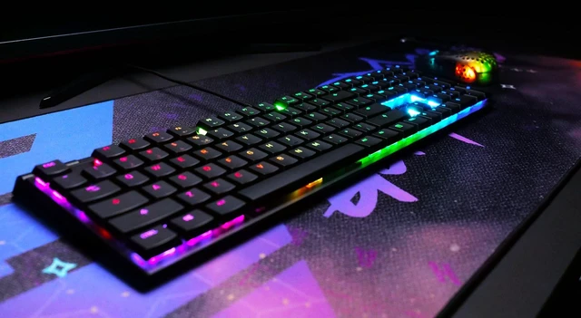 Alt view image 6 of 7 - Cherry MX 10.0N RGB Mechanical Keyboard MX Low Profile Speed switches, Aluminum housing, Premium Keyboard for Gaming and Work. G8A-25010LVBUS-2