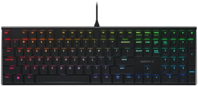 Main image of Cherry MX 10.0N RGB Mechanical Keyboard MX Low Profile Speed switches, Aluminum housing, Premium Keyboard for Gaming and Work. G8A-25010LVBUS-2