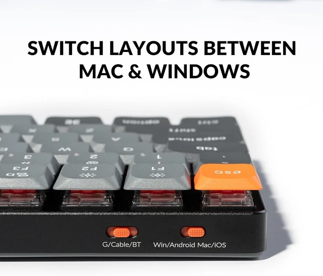 Alt view image 5 of 7 - Keychron K17 Max 96% Layout Ultra-Slim Wireless Custom Mechanical Keyboard, Hot Swappable Low Profile Gateron Brown Switch QMK Programmable Bluetooth/2.4 GHz/Wired RGB Backlit NKRO for Mac Win Linux