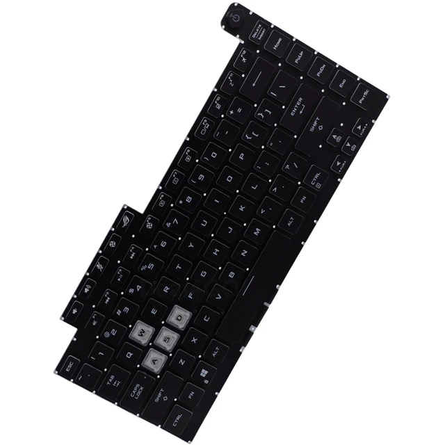 Alt view image 5 of 5 - Deal4GO 4-Zone RGB 16-pin Backlit Keyboard Replacement for ASUS G531GW G531GV G512LW G512LWS G512LU GL531GV GL531GW G512LV-ES74