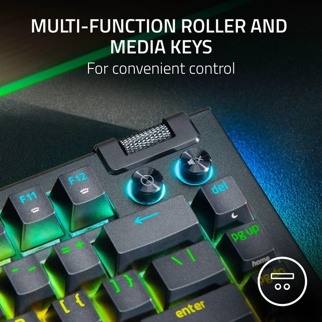 Alt view image 7 of 7 - Razer BlackWidow V4 75% Barebones Gaming Keyboard Kit (Chassis Only), White Switches & Keycaps Sold Separately, Hot-Swappable, 8000Hz Polling Rate, Chroma RGB, Aluminum Top Case, Media Control Buttons