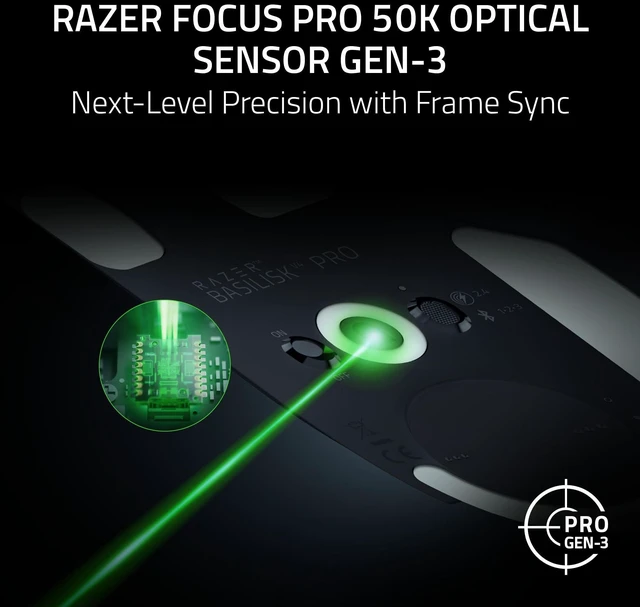 Alt view image 3 of 7 - Razer Basilisk V4 Pro Wireless Gaming Mouse, 200 Hr Battery Life, White | 8000 Hz Wireless, HyperScroll Tilt Wheel Gen-2, Focus Pro 50K DPI Sensor, 14 Customizable Controls, Optical Switches Gen 4