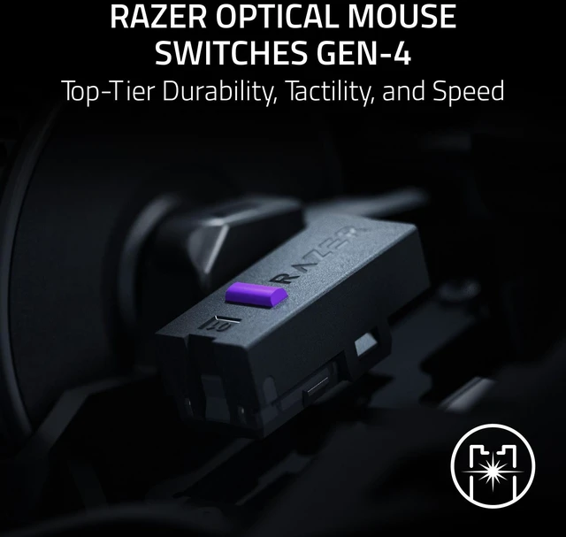 Alt view image 7 of 7 - Razer Basilisk V4 Pro Wireless Gaming Mouse, 200 Hr Battery Life, White | 8000 Hz Wireless, HyperScroll Tilt Wheel Gen-2, Focus Pro 50K DPI Sensor, 14 Customizable Controls, Optical Switches Gen 4