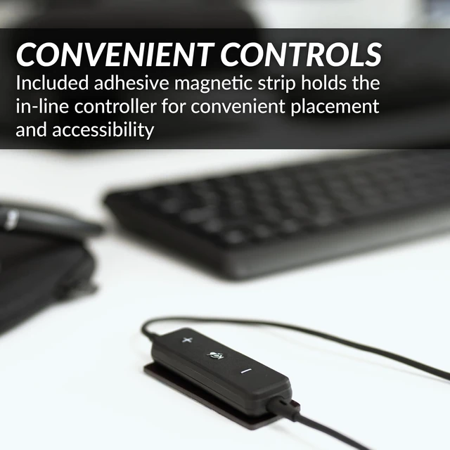 Alt view image 4 of 6 - Cyber Acoustics AC-404 USB Headset with AI-Powered Noise Cancellation | Great for Hybrid Work and Team Calls, Works in Offices, Homes, Any Environment, Keeps Background Noise Out of Your Calls