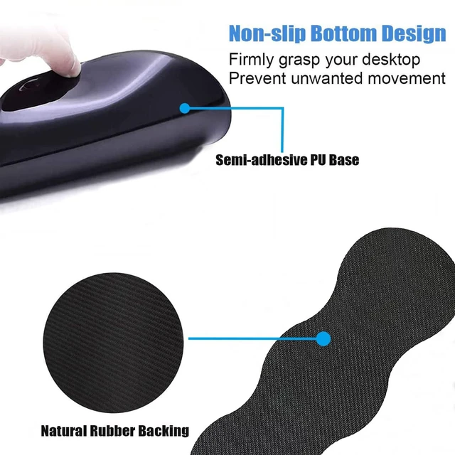 Alt view image 7 of 7 - Ergonomic Wrist Rest Support Set 3-in-1, Memory Foam & Gel Keyboard Wrist Rest + Mouse Pad with Coaster, Reduces Pain, Anti-Slip Base Suitable for Gaming and Office, Large Mouth Bass Fish