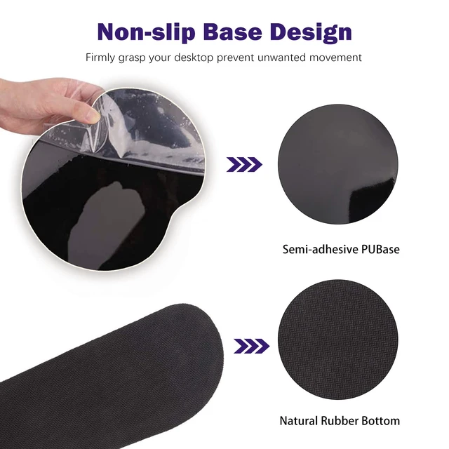 Alt view image 6 of 7 - ARTSO Large Mouse Pad Ergonomic Keyboard Wrist Rest Support Combo, Memory Foam Gel Desk Mat Protector, Non-Slip Desk Blotter for Office, Home, Purple Forest