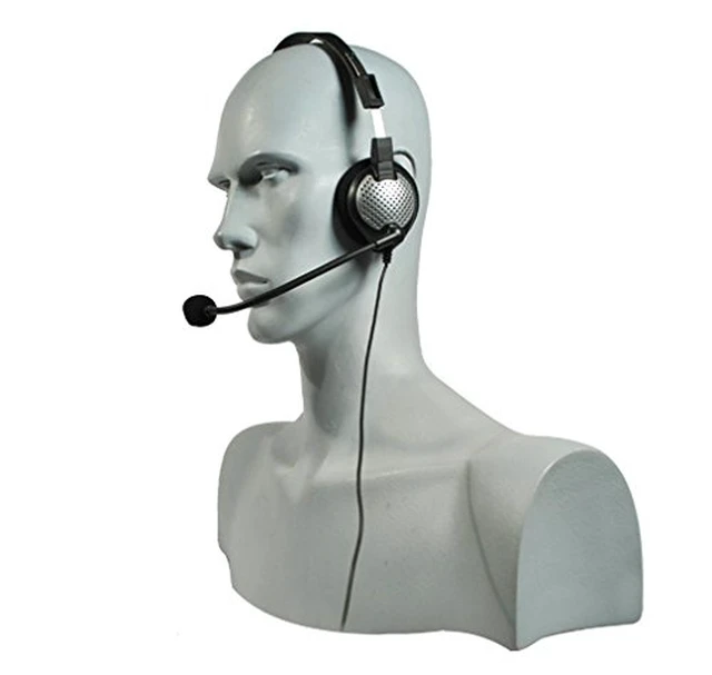 Alt view image 3 of 3 - Andrea Communications NC-181VM USB On-Ear Monaural Computer Headset with Noise-canceling Microphone, in-line Volume/Mute Controls, and Built-in External Sound Card and USB Plug, Black, Grey, Silver