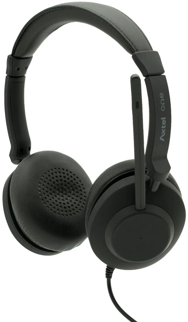 Main image of Axtel One Stereo Headset Noise-Cancelling Microphone, 40mm HD Speakers, Inline Call Control, Ultra-Lightweight, All-Day Comfort USB-A & USB-C Compatible Office, Call Center & Remote Work